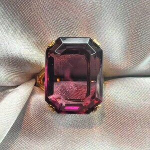 Amethyst Gold-Plated Cocktail Ring
